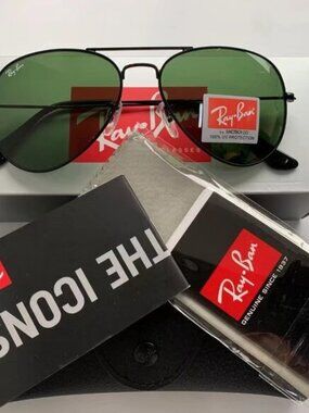 Ray-Ban 3025 Green Aviator Sunglasses 58mm